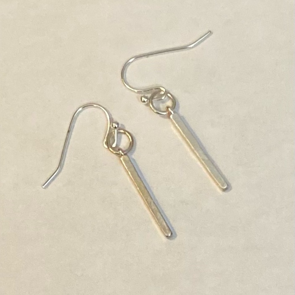 NEW 925 Sterling Silver Bar earrings